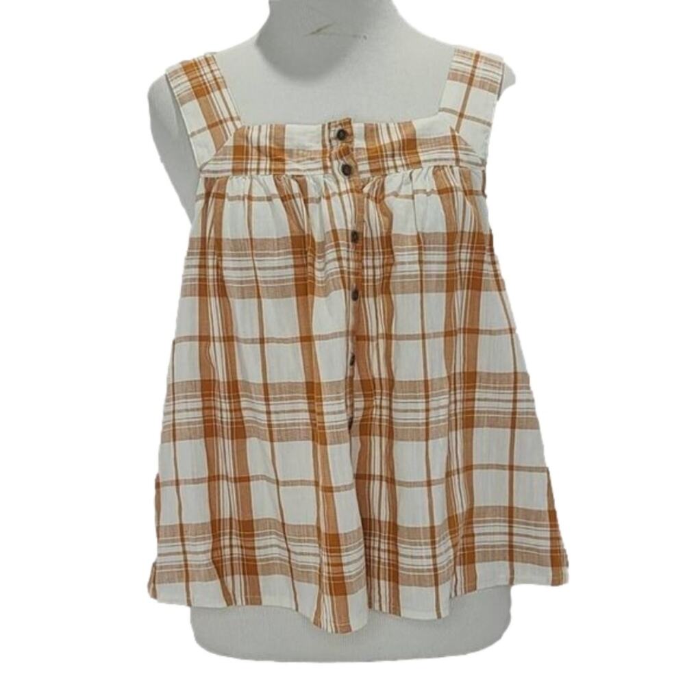 a.n.a. button up tank top loose fit
